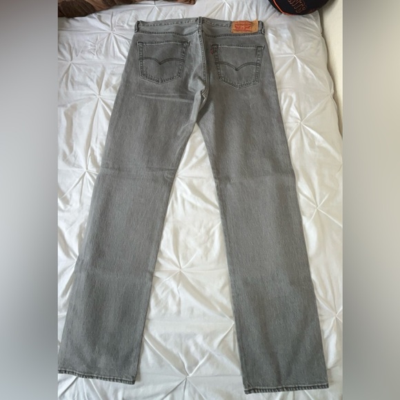 Levi’s 501 Men’s Grey Wash Straight-Leg Jeans  SIZE W36 L34 - Picture 3 of 7